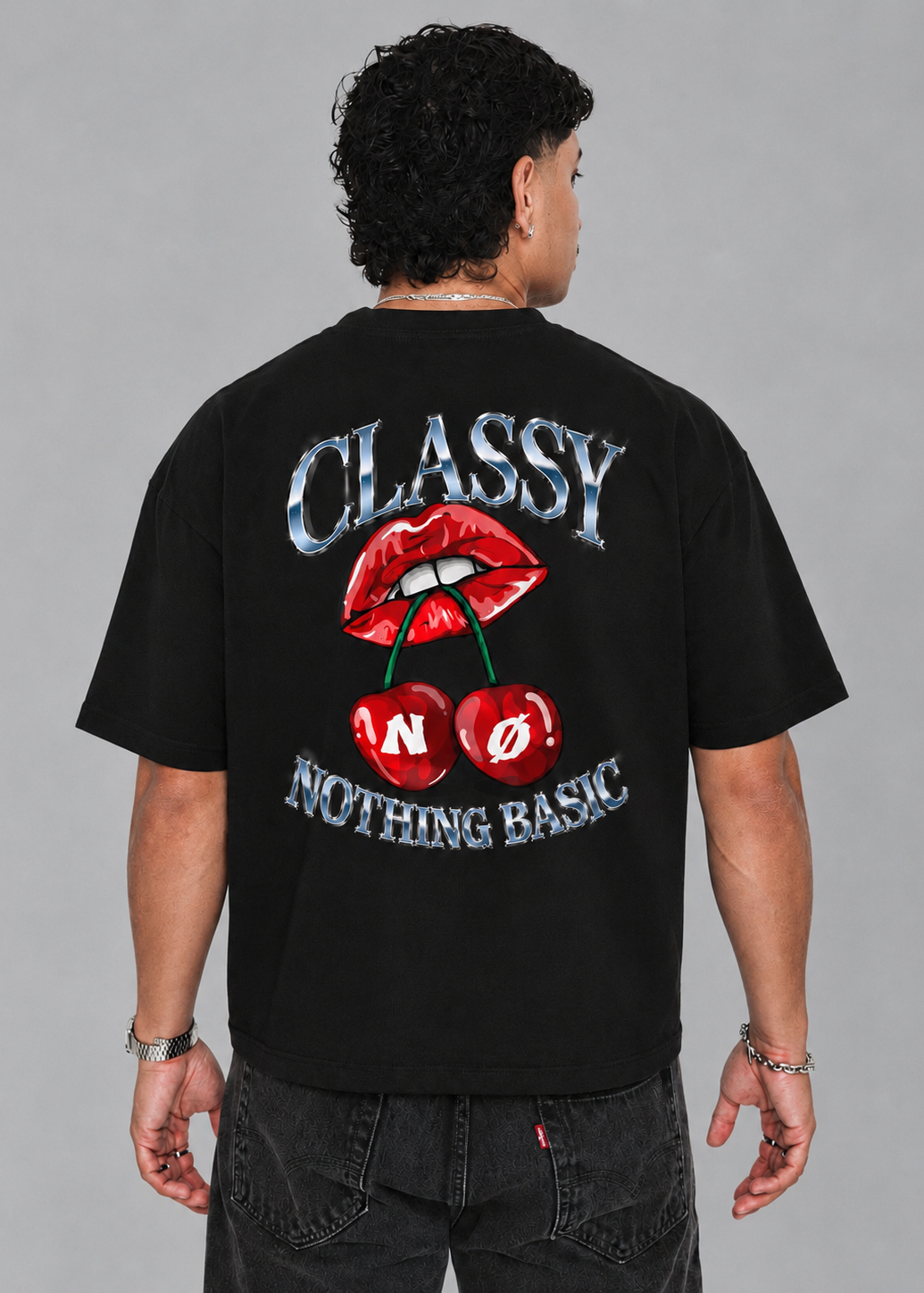 Remera Boxy Classy black