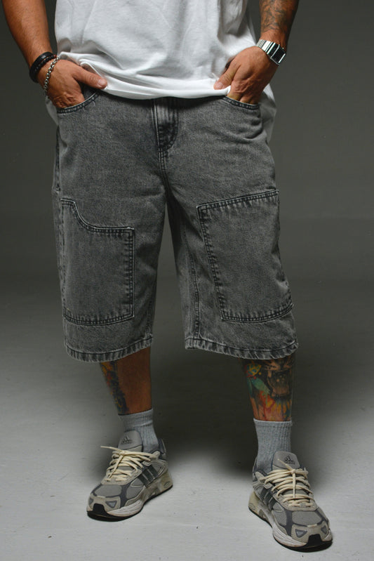 Bermuda baggy gris