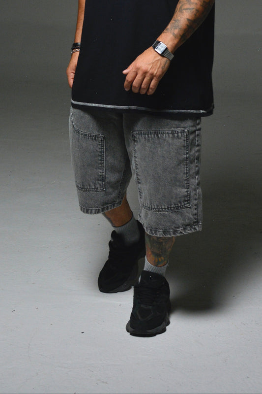 Bermuda baggy gris